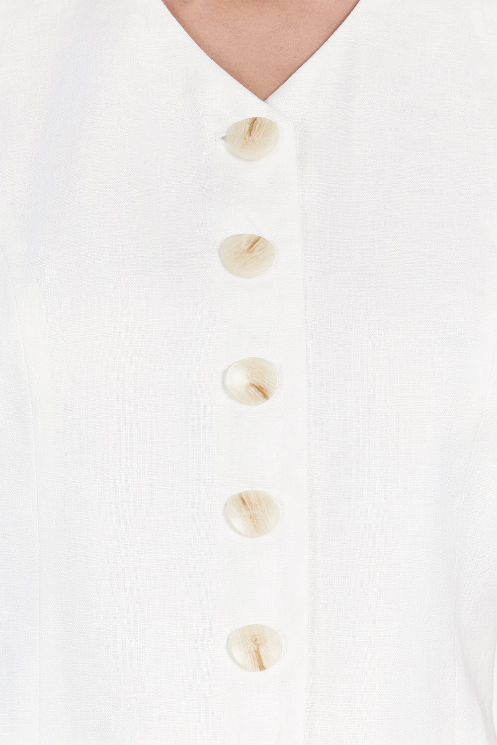 ALONDRA WHITE LINEN VEST - Image 8
