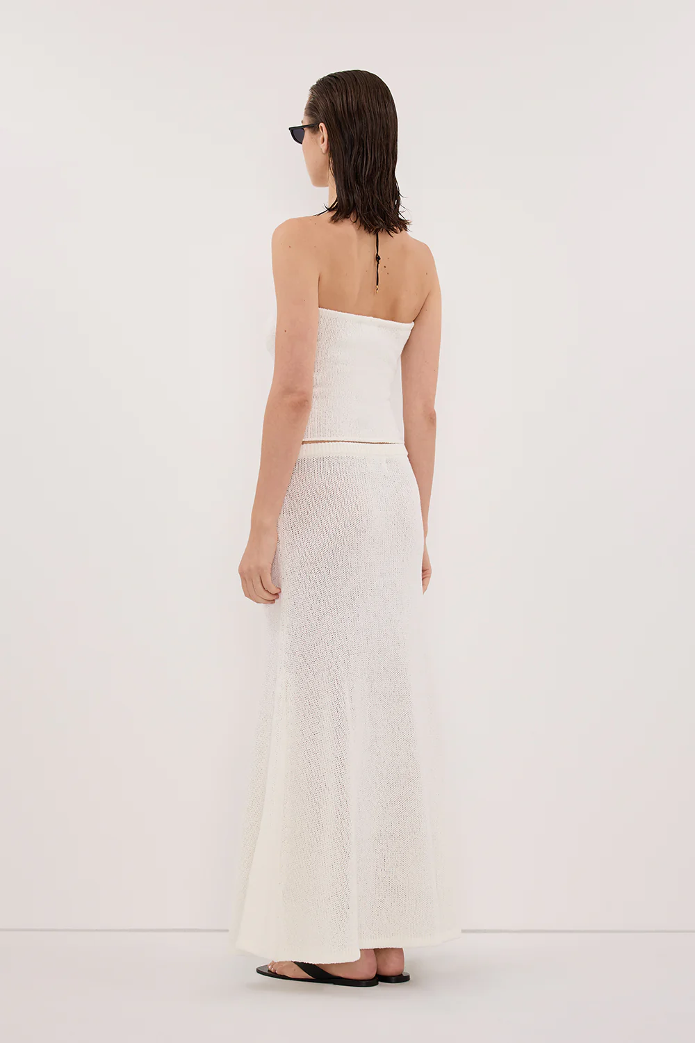 ALTHEA OFF WHITE MAXI SKIRT - Image 4