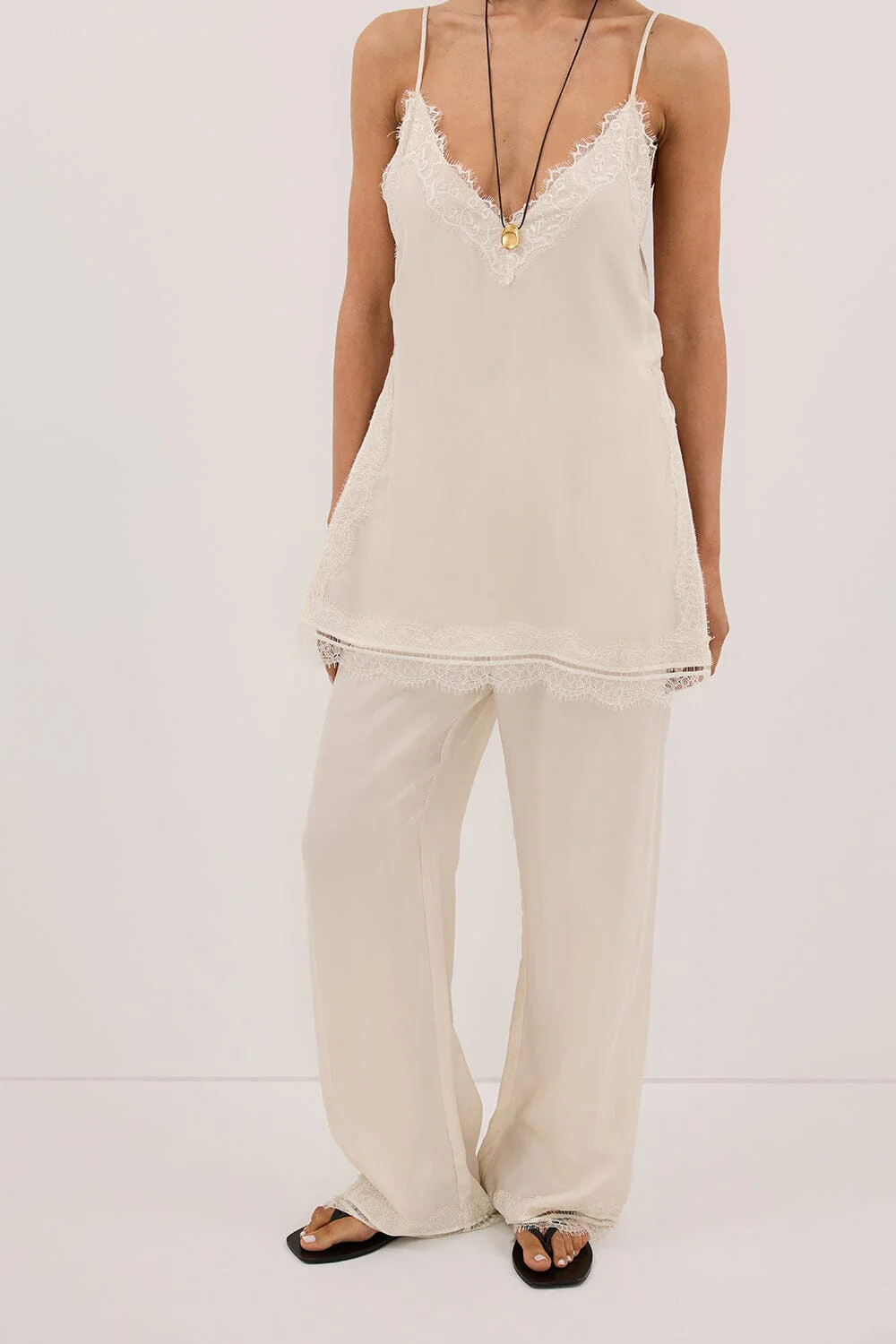 ANDREA SANDSTONE CUPRO LACE PANT - Image 3