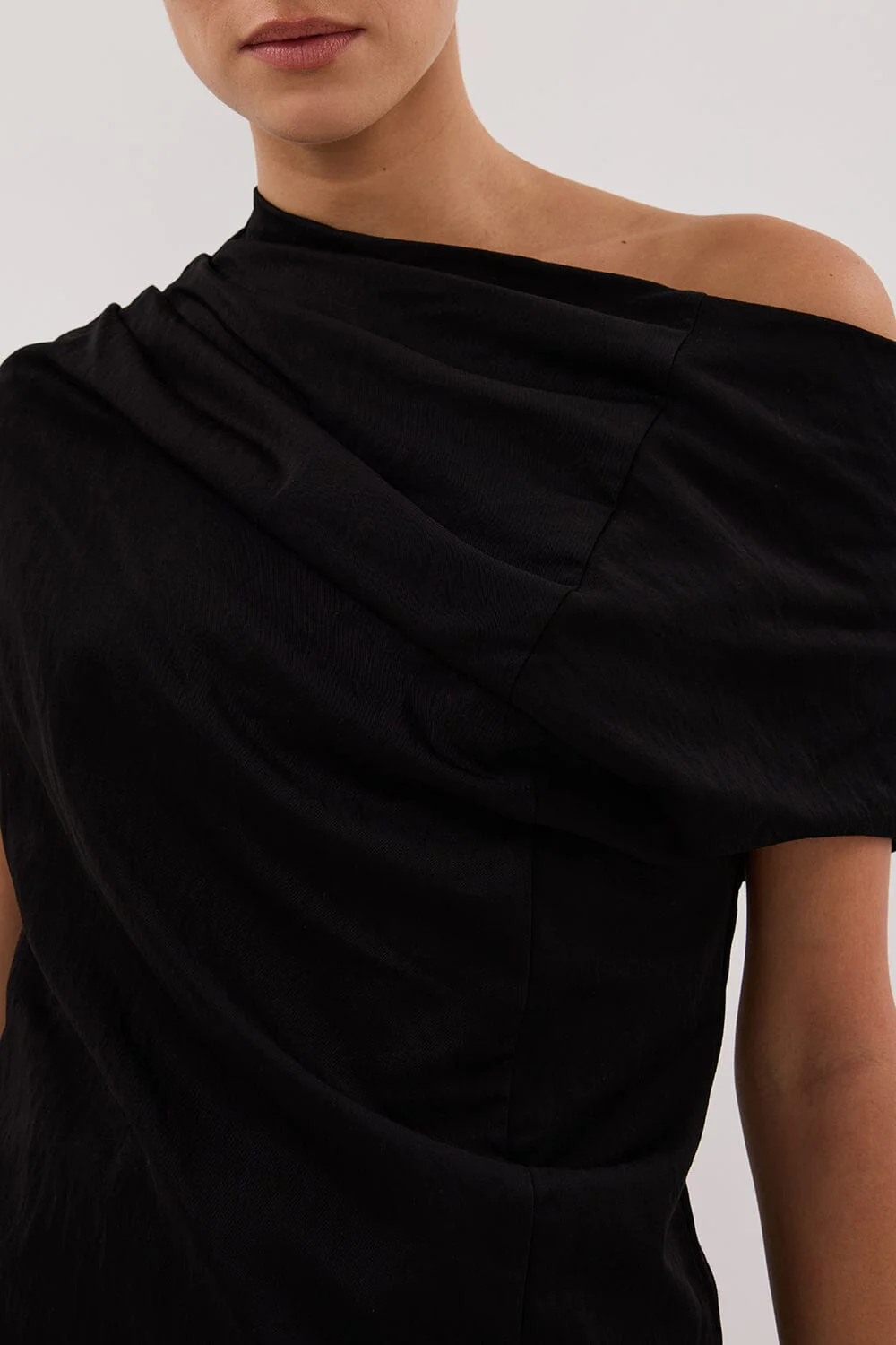 ANDY BLACK ASYM DRAPED TOP - Image 5