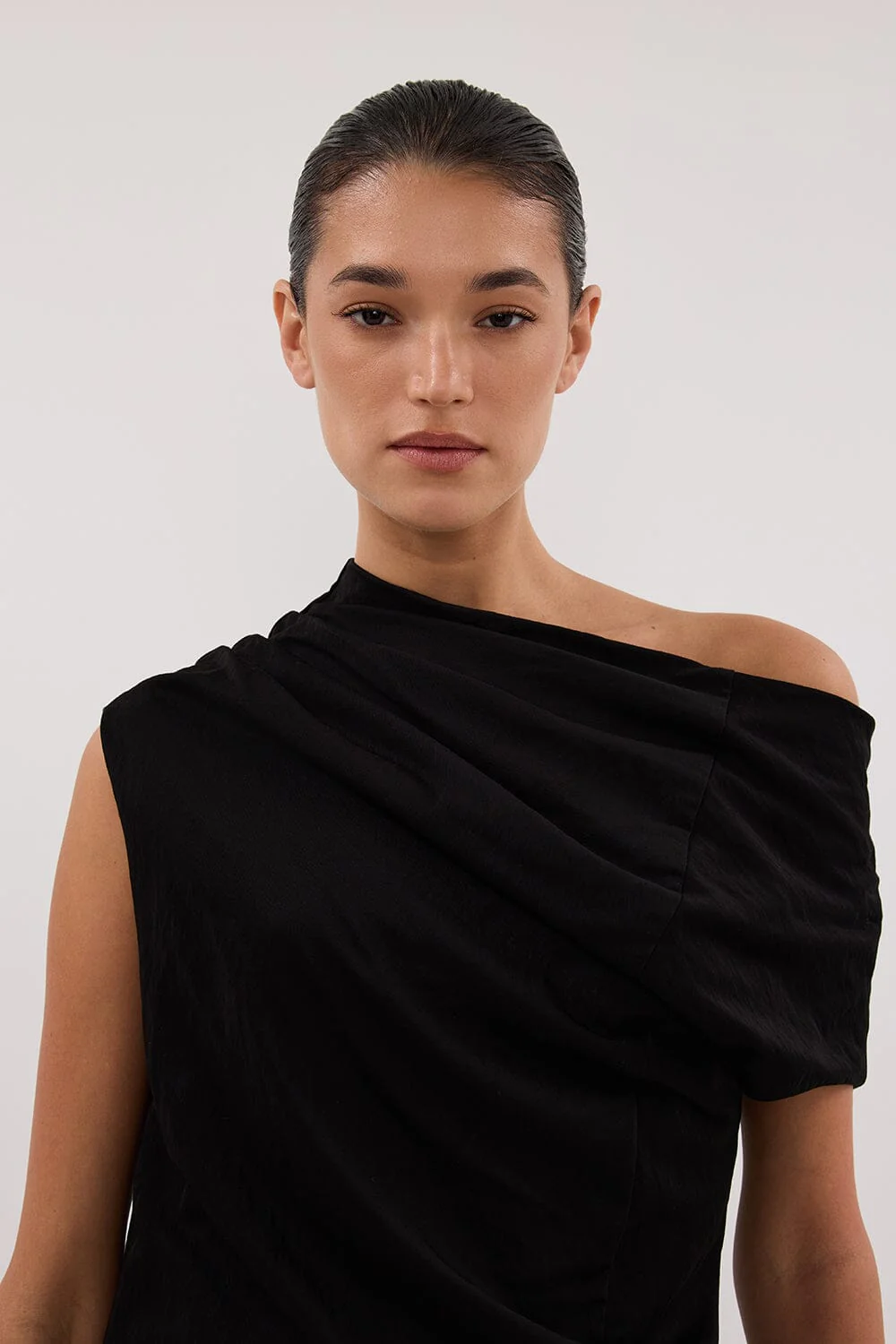 ANDY BLACK ASYM DRAPED TOP - Image 6