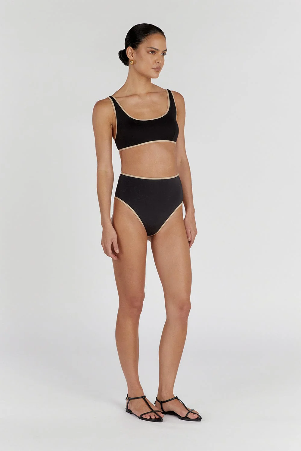 BAILEY BLACK CONTRAST WAIST BRIEF - Image 3