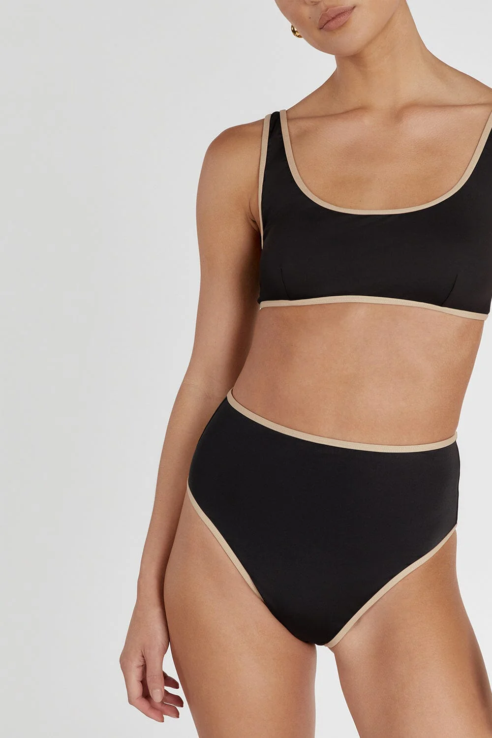BAILEY BLACK CONTRAST WAIST BRIEF - Image 5