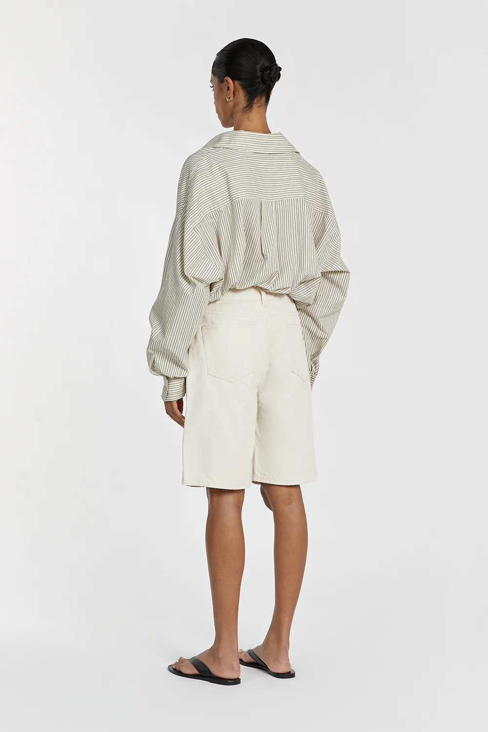 BAMBI CREAM BERMUDA DENIM SHORT - Image 4