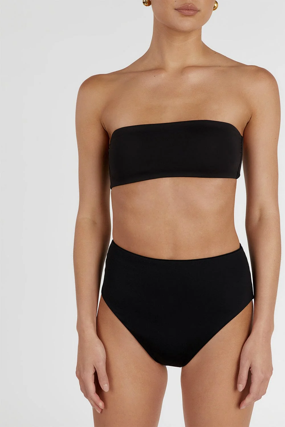CALLIE BLACK BANDEAU TOP - Image 5