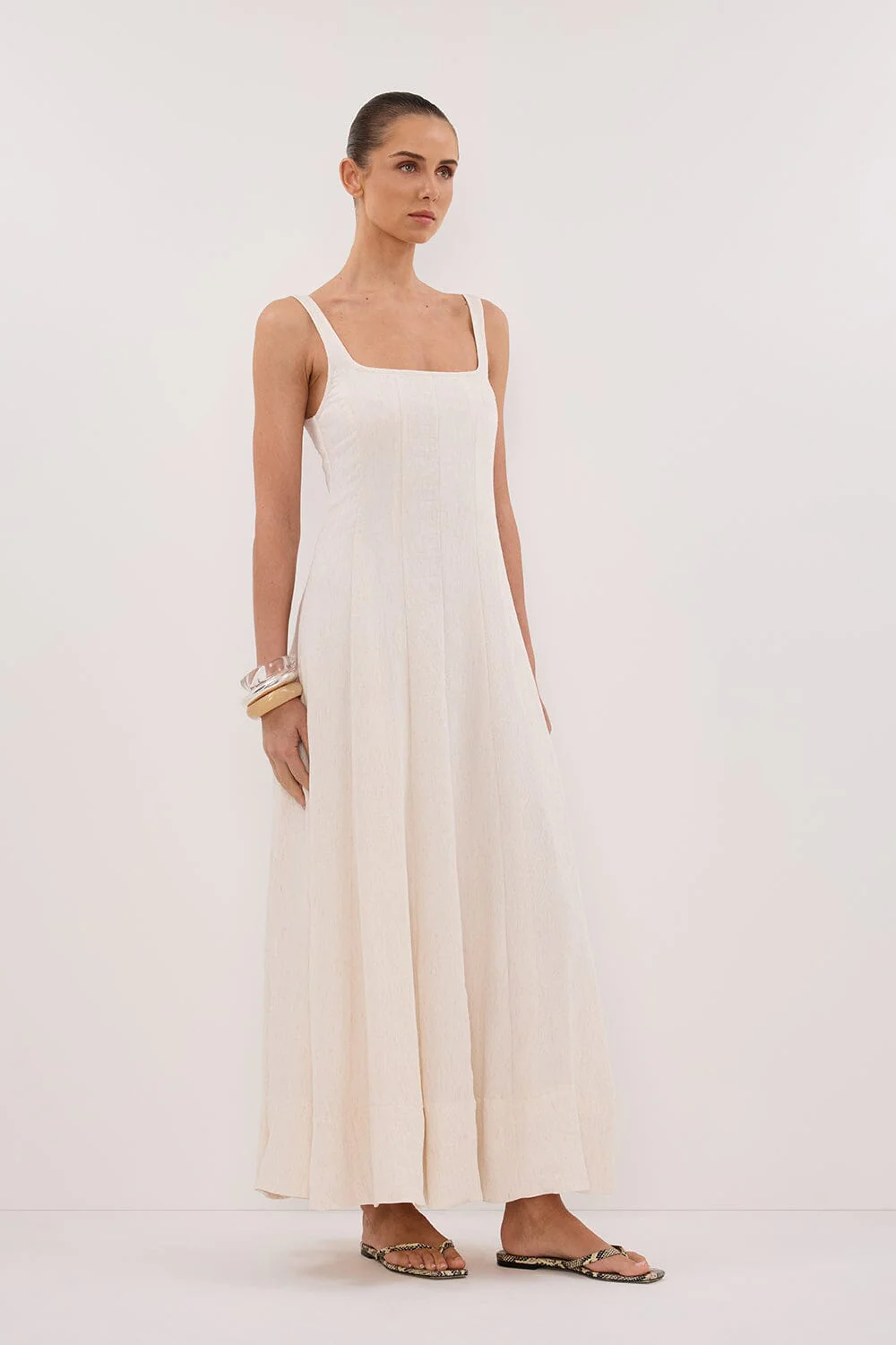 CANNE CREAM MIDI DRESS - Image 3