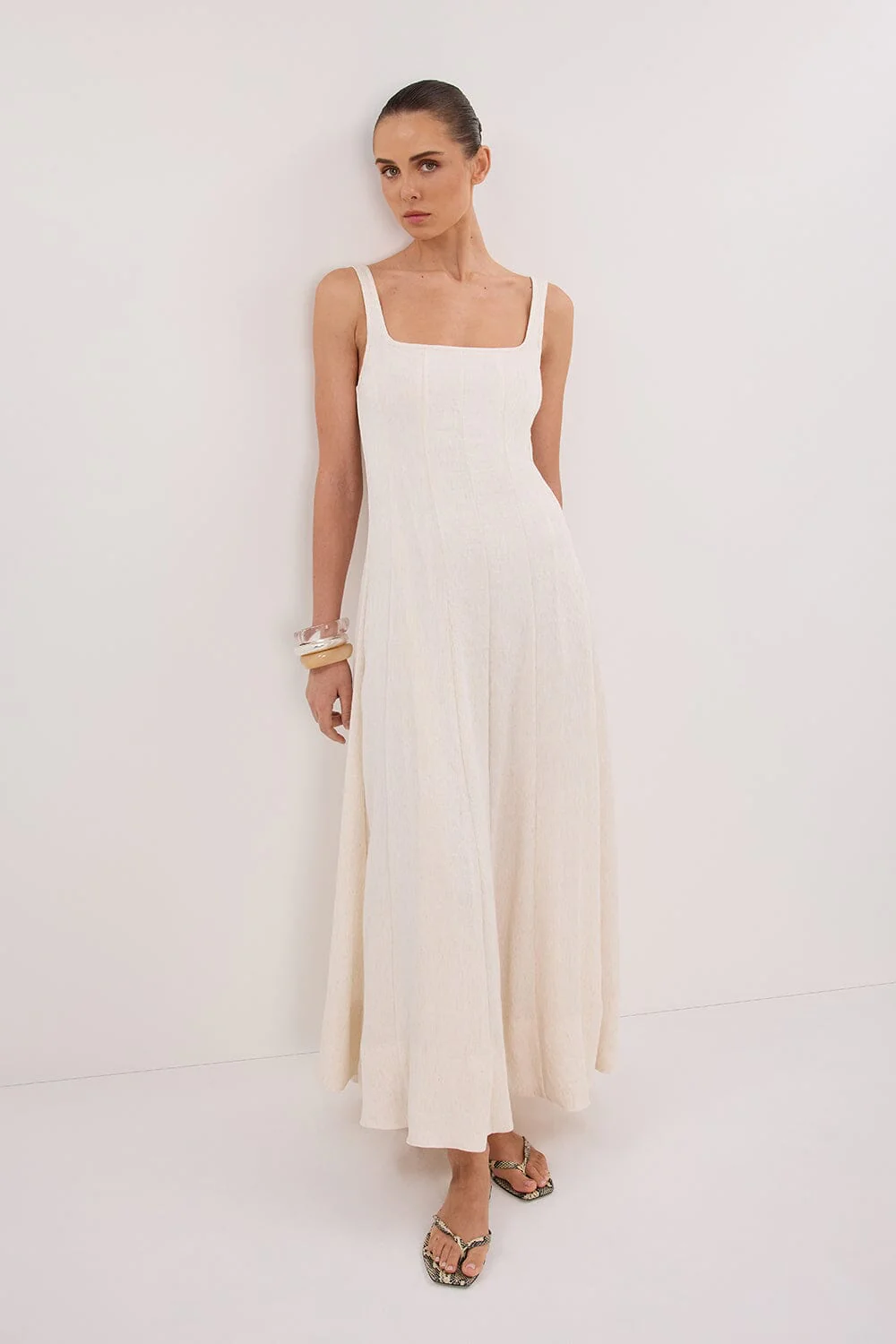 CANNE CREAM MIDI DRESS - Image 6