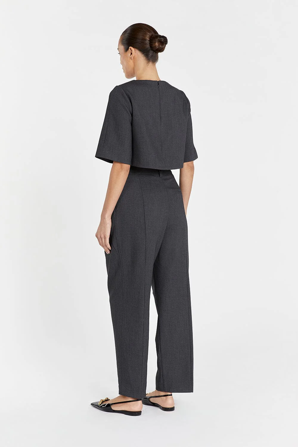 CAREY CHARCOAL CROPPED TEE - Image 4