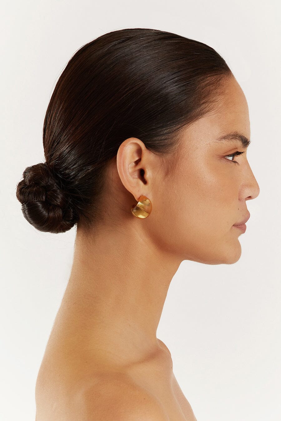 CENDRE BOBBI GOLD HOOP EARRINGS - Image 4