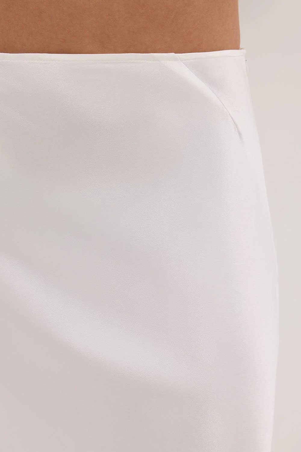 CHARLI WHITE SATIN MAXI SKIRT - Image 6