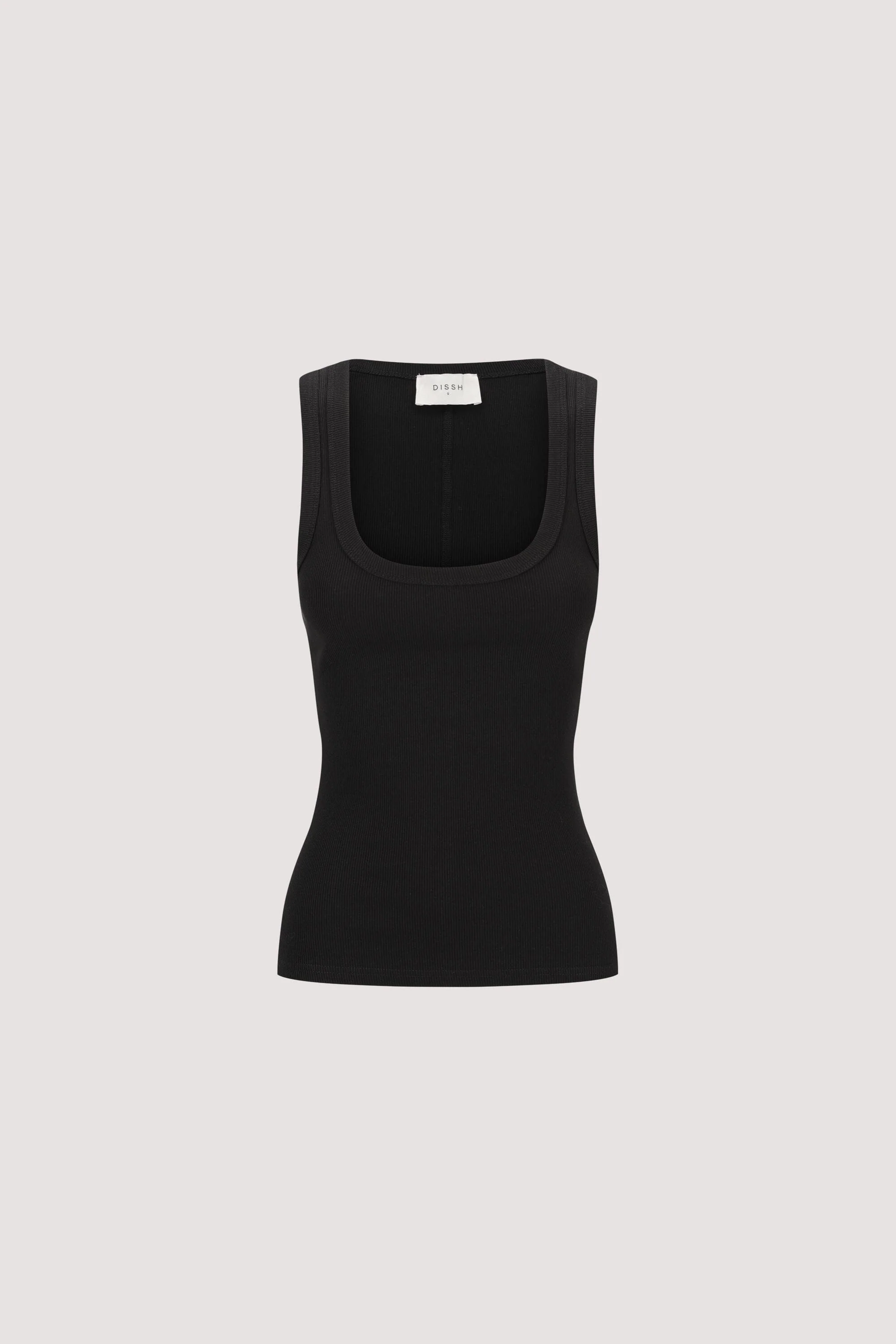 CLARA BLACK SCOOP NECK TANK TOP - Image 8