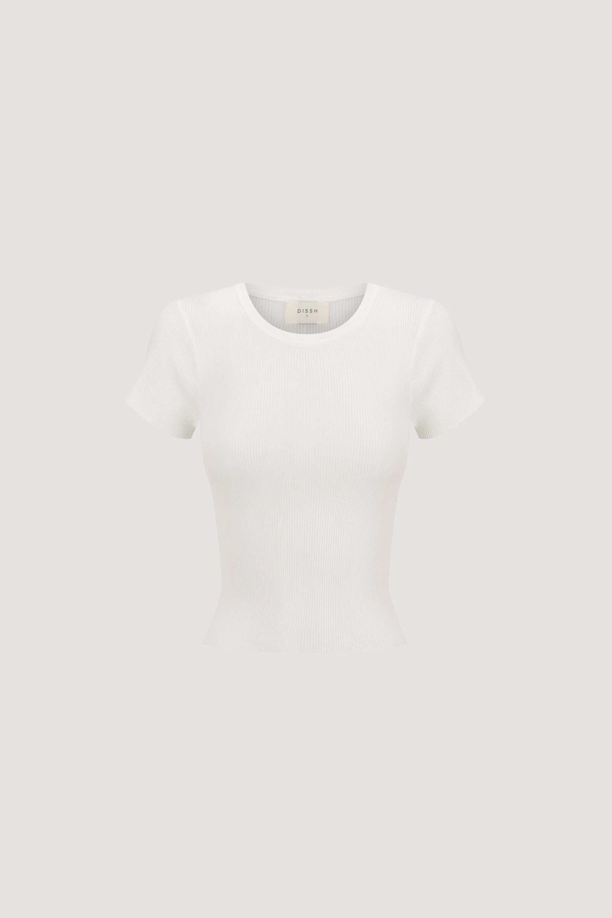 CLO WHITE RIBBED BABY TEE - Image 7