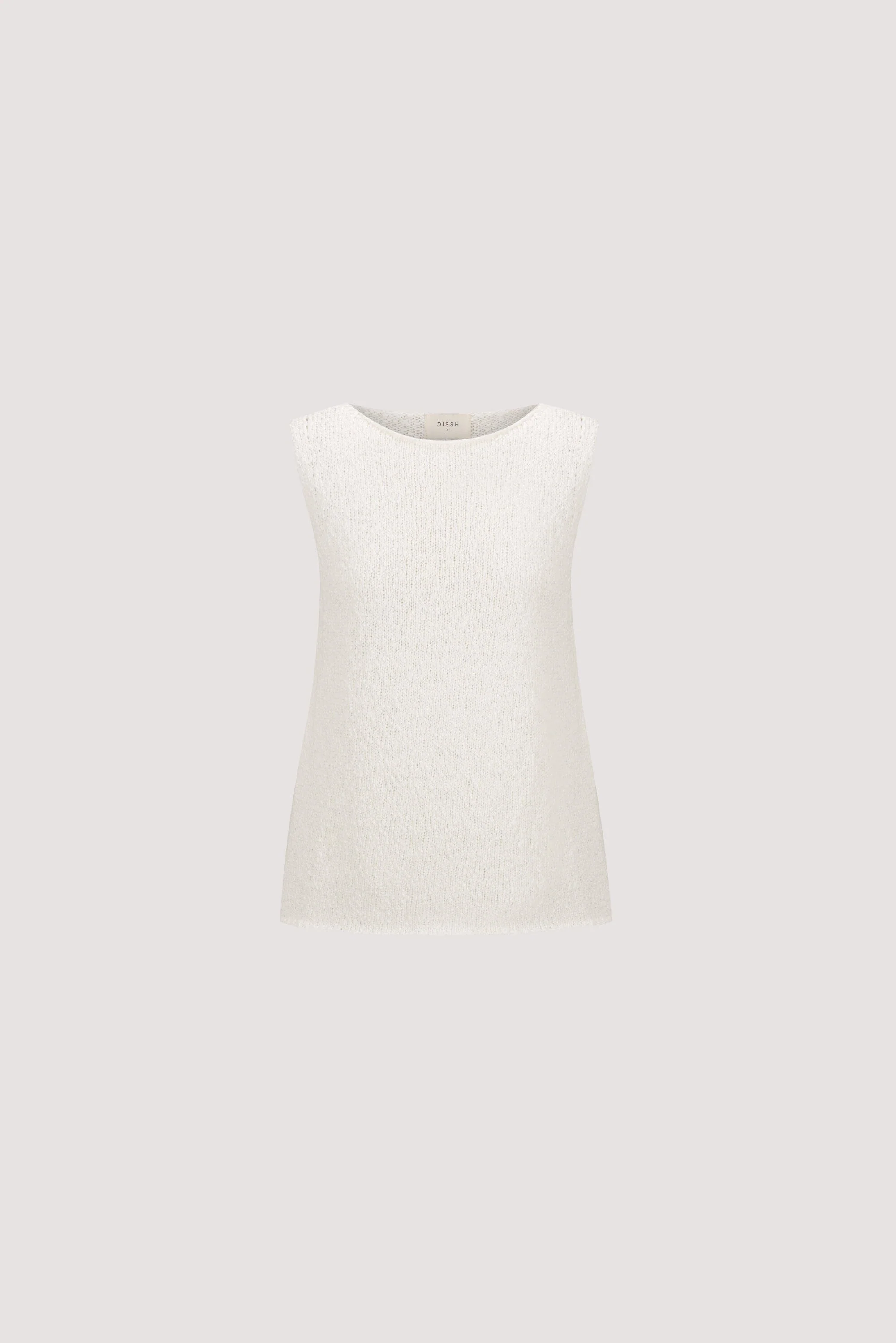 DINA OFF WHITE SLEEVELESS KNIT TOP - Image 8