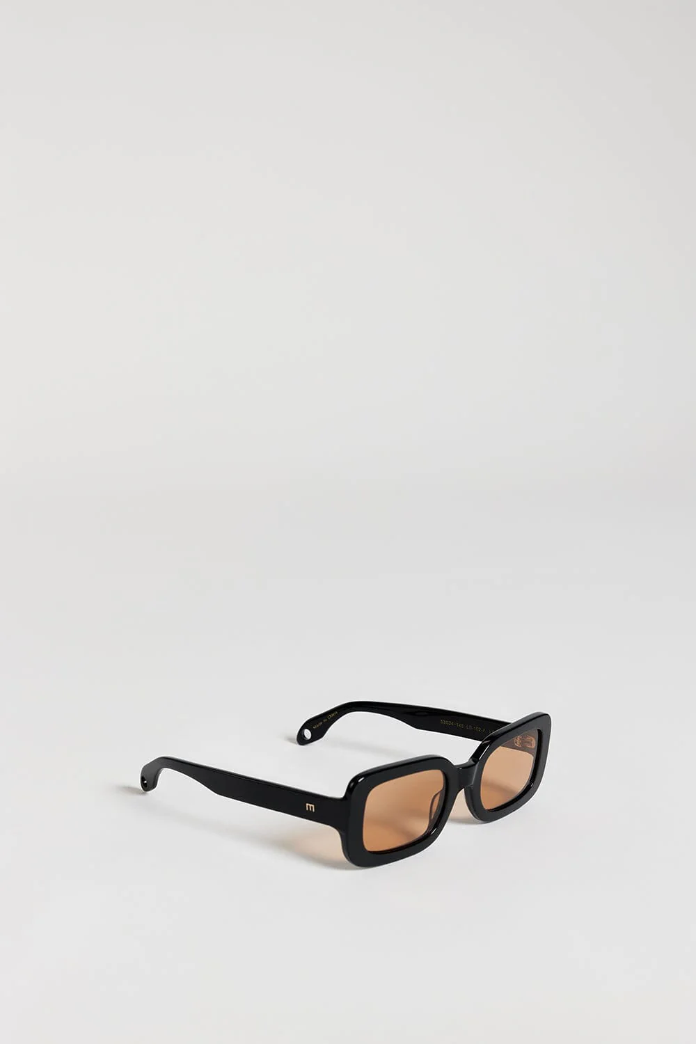 ELISA JOHNSON LEXI GLOSS BLACK LIGHT BROWN LENS SUNGLASSES - Image 4