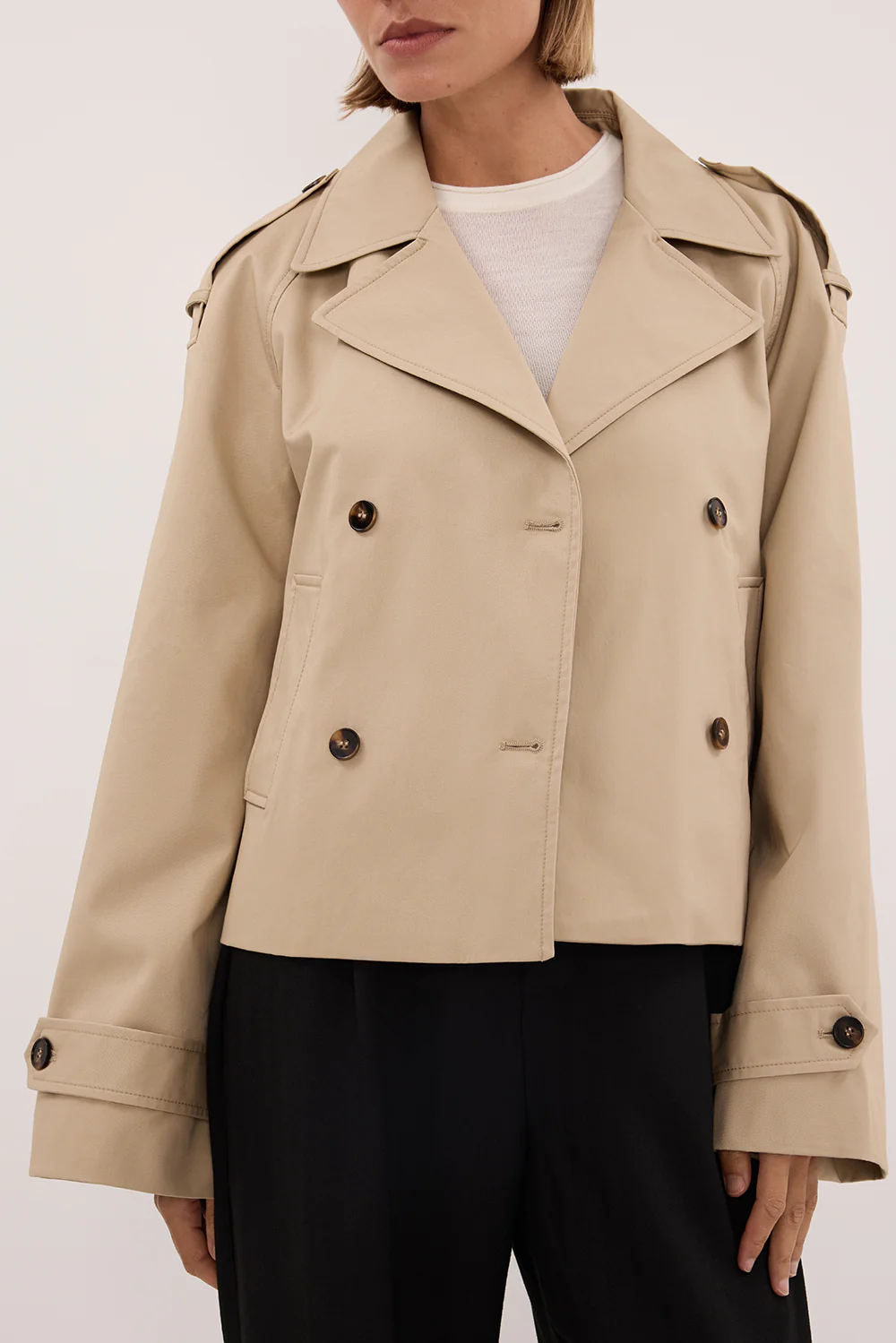 GABRIEL NATURAL CROPPED TRENCH COAT - Image 6