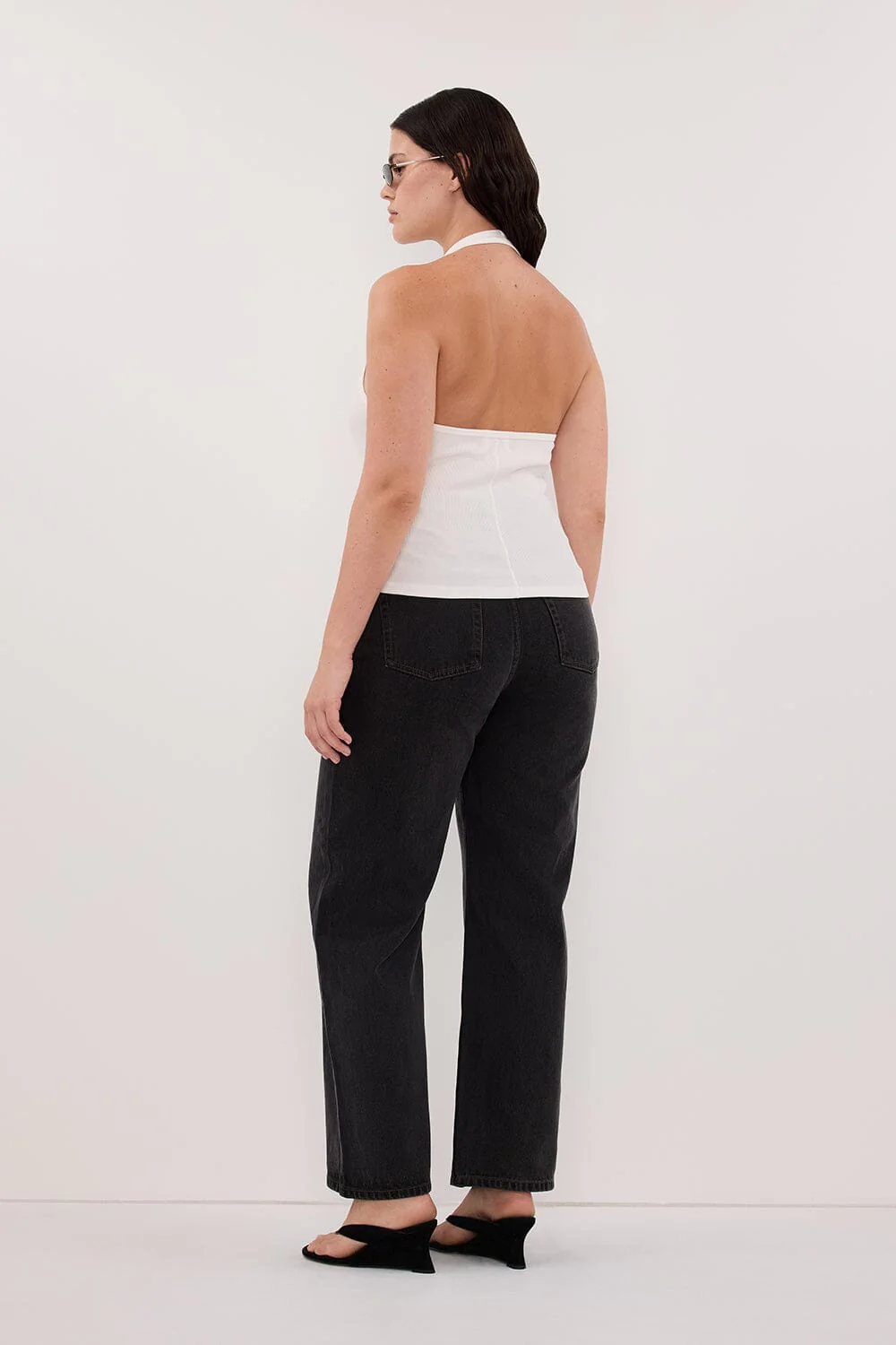 HARLAN OFF WHITE KNIT HALTER TOP - Image 7