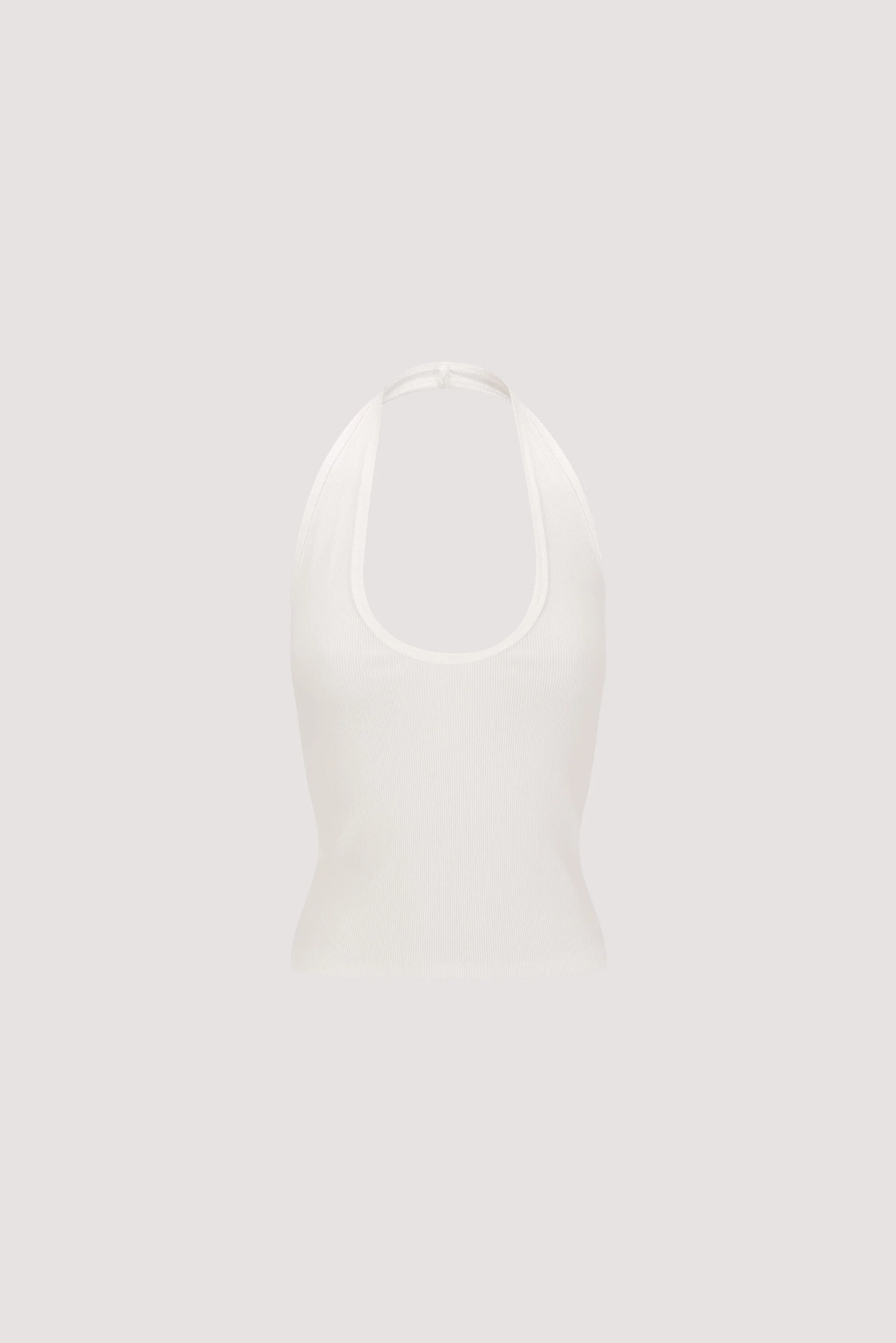 HARLAN OFF WHITE KNIT HALTER TOP - Image 8