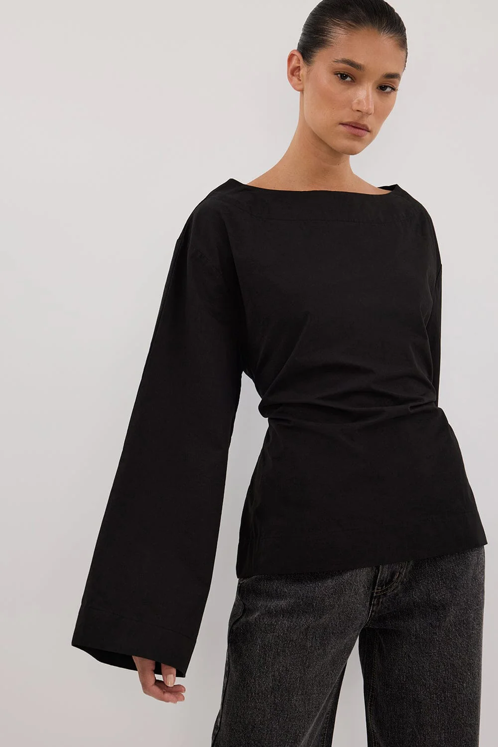 IVY BLACK LONG SLEEVE TOP - Image 3