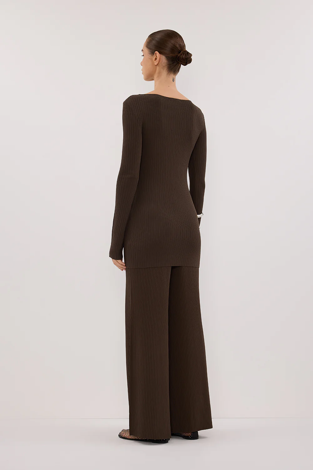 JOY DARK OLIVE LONGLINE KNIT TOP - Image 4