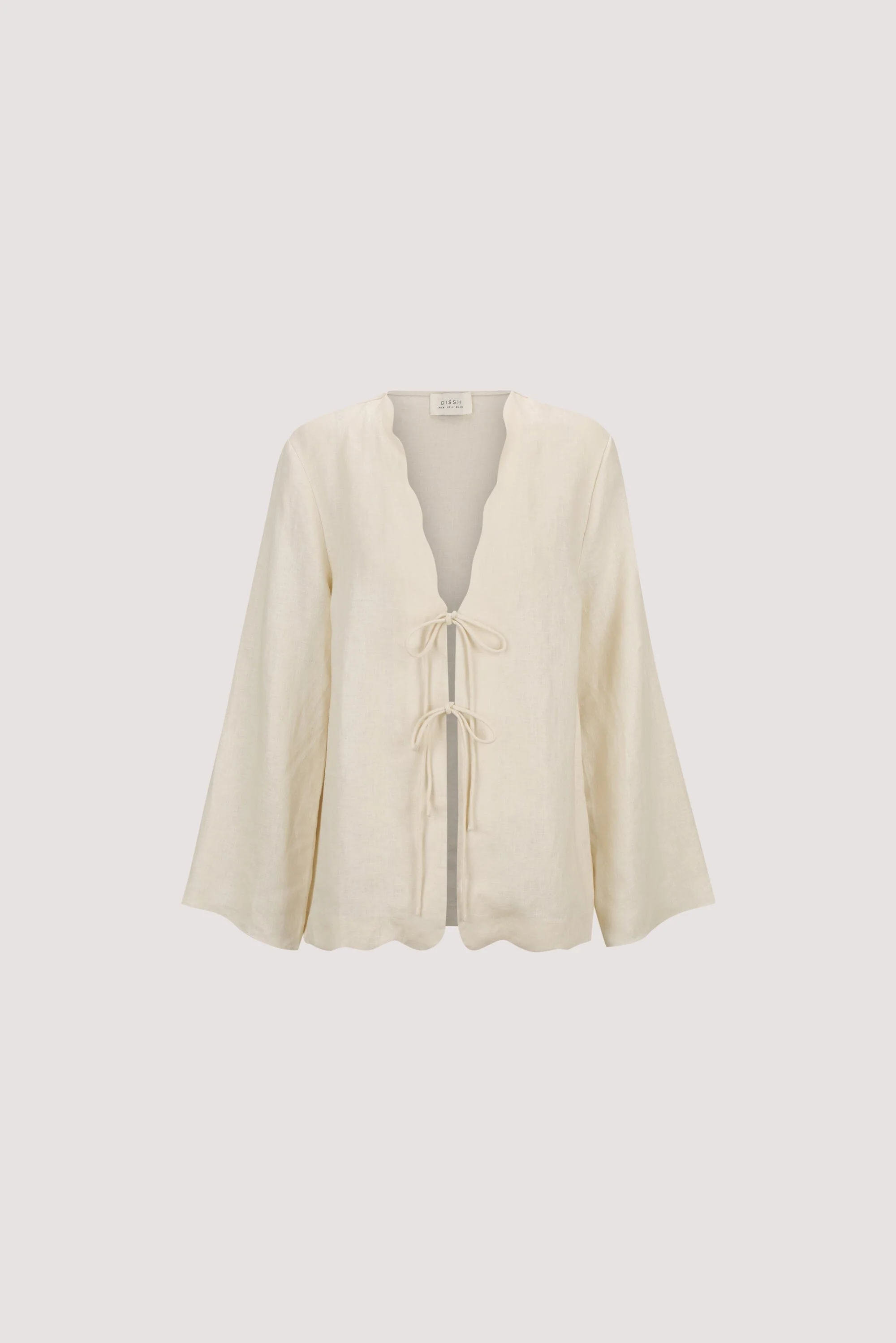 LELA SANDSTONE LONG SLEEVE LINEN TOP - Image 6