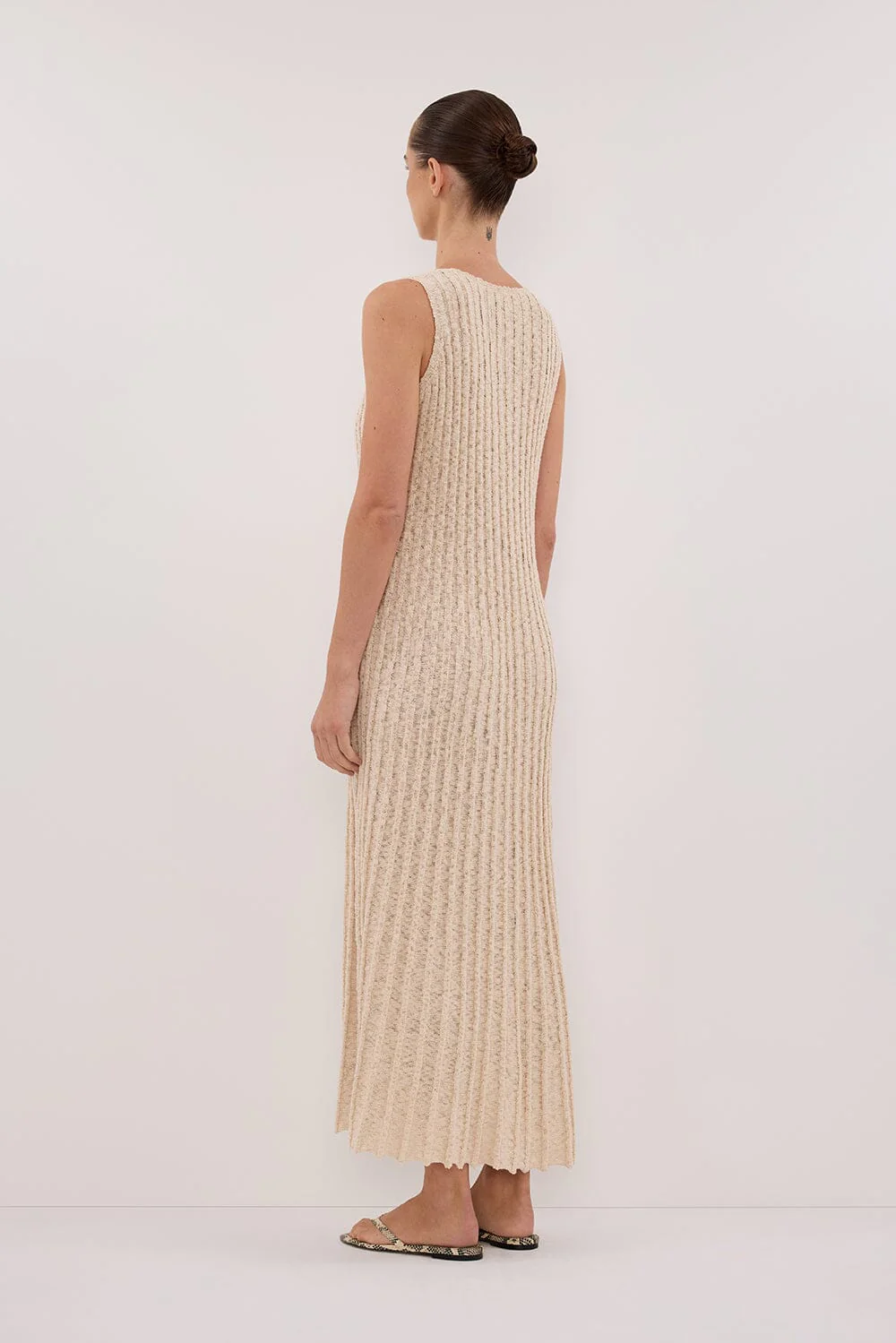 LEN NATURAL KNIT MAXI DRESS - Image 4