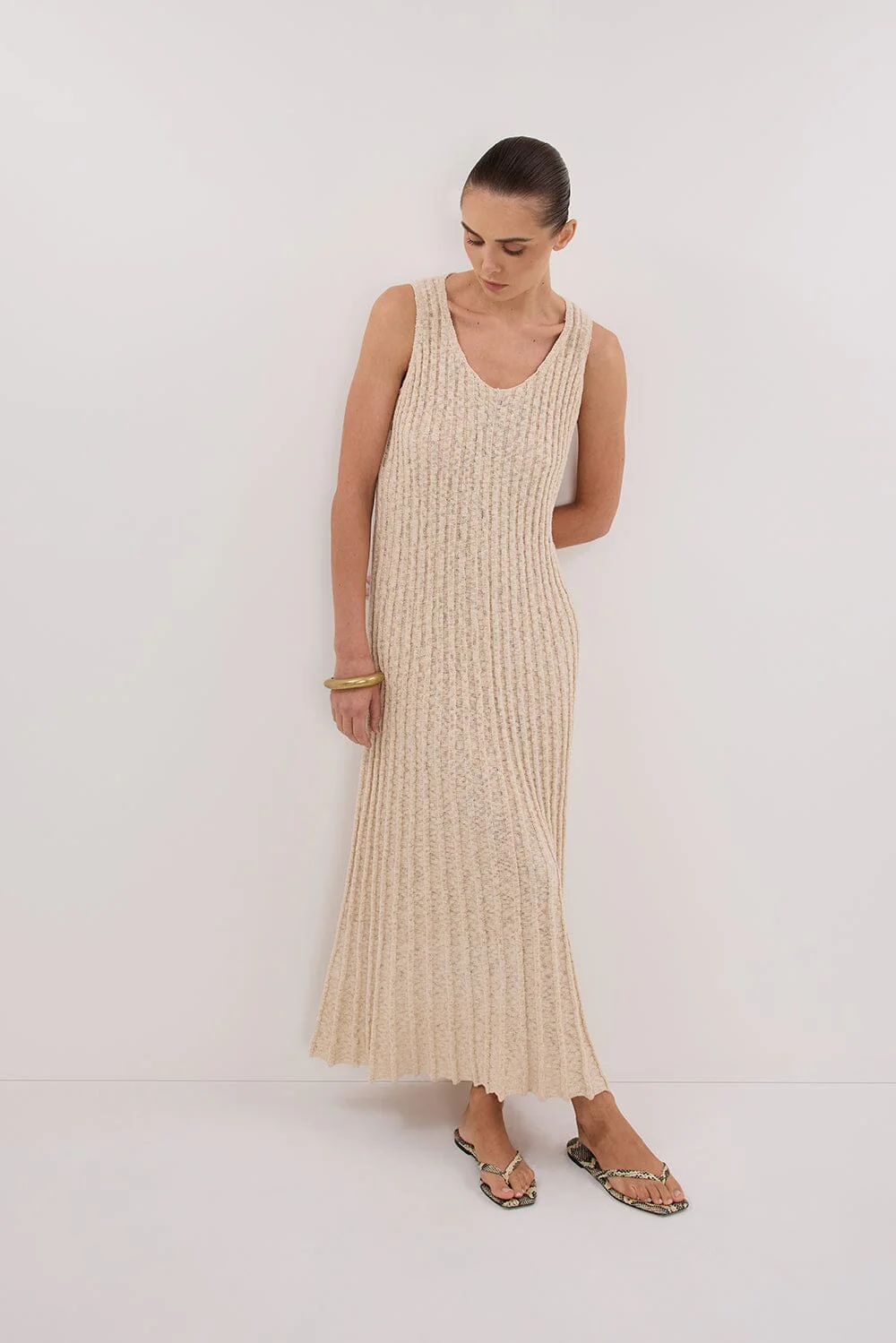 LEN NATURAL KNIT MAXI DRESS - Image 6