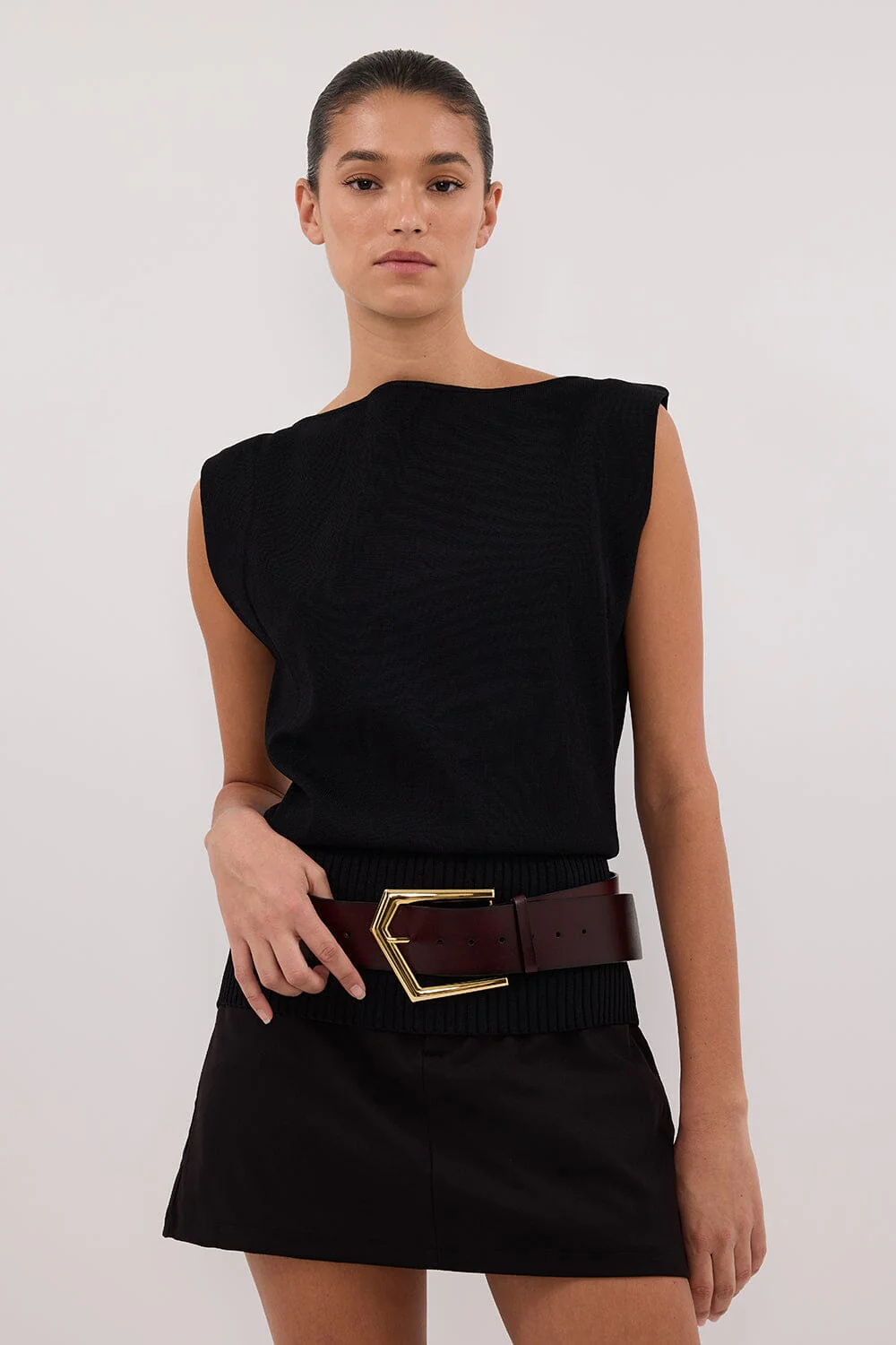 NOAH THE LABEL PLUM WIDE BELT - Image 5