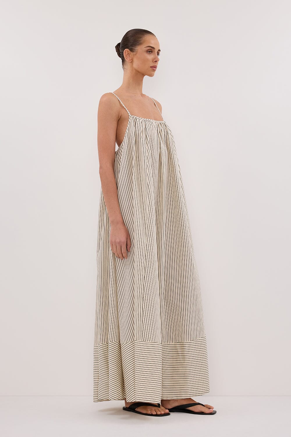PALMA CREAM SILK BLEND MIDI DRESS - Image 3