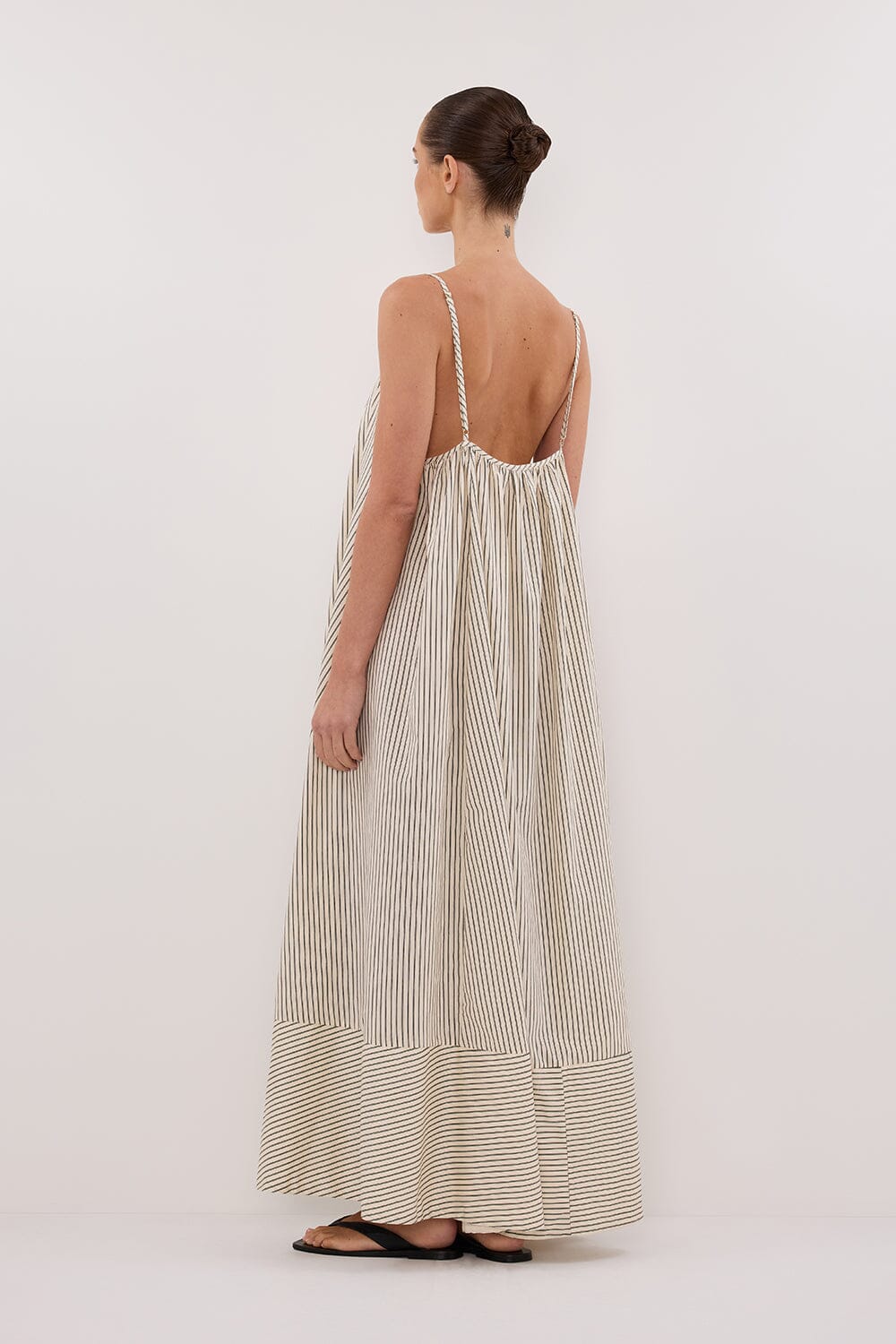 PALMA CREAM SILK BLEND MIDI DRESS - Image 4
