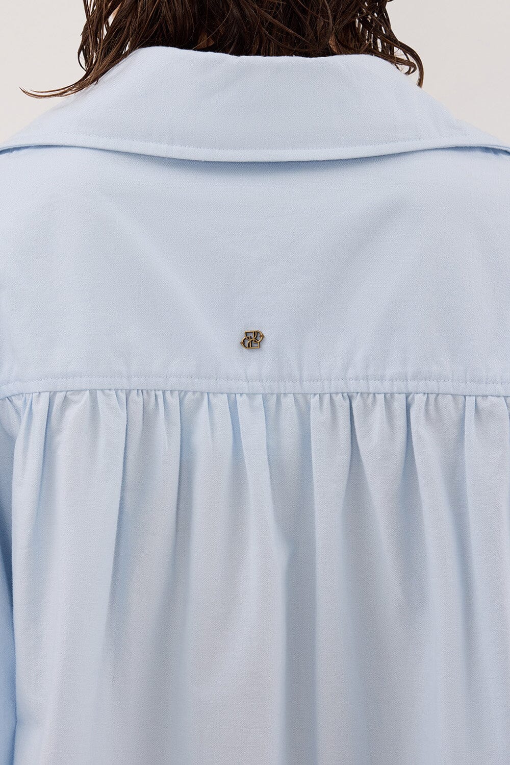 RHEA 2.0 ICE BLUE OVERSIZED COTTON SHIRT - Image 5