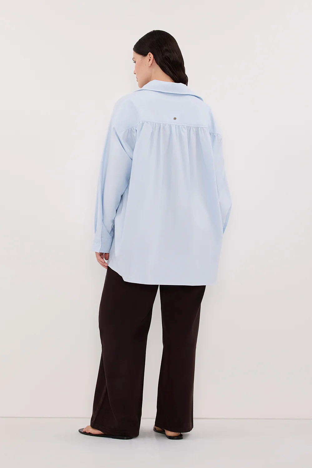 RHEA 2.0 ICE BLUE OVERSIZED COTTON SHIRT - Image 7