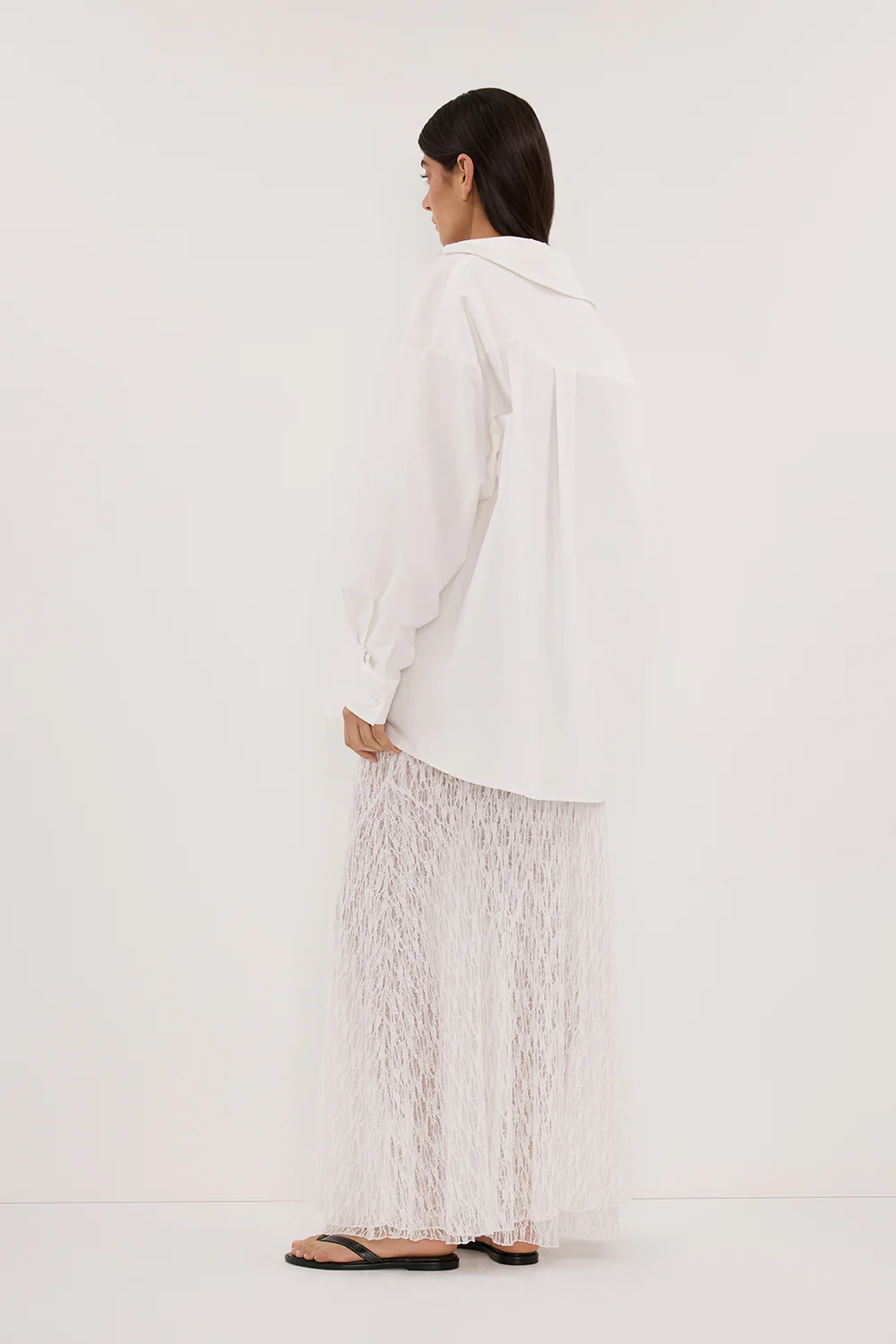 RHEA WHITE OVERSIZED COTTON SHIRT - Image 4