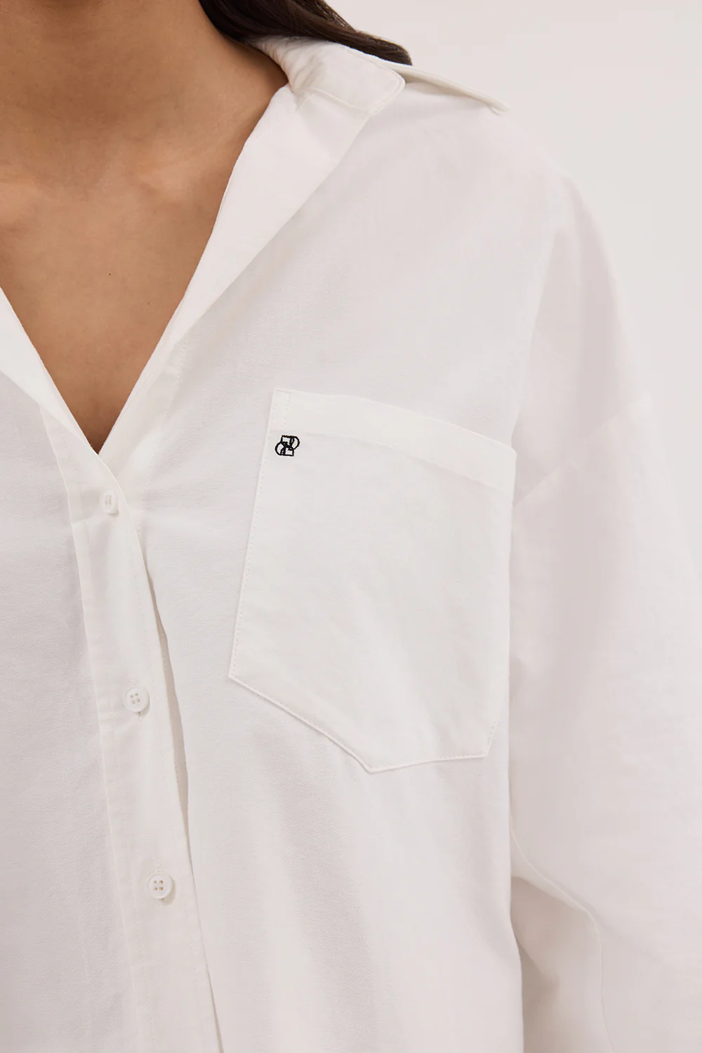 RHEA WHITE OVERSIZED COTTON SHIRT - Image 6